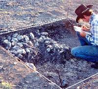 photo of crew member sketching