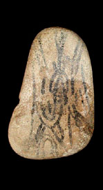 Painted pebble from the ANRA-NPS collections at TARL.