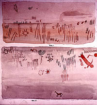 photo of Kirkland pictograph watercolor