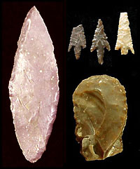 photo of chipped stone tools