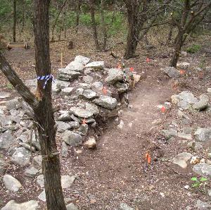 photo of house area in April 2008 during the initial site testing