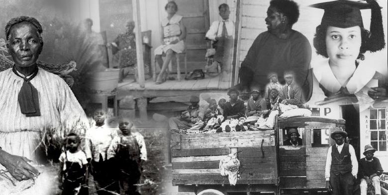 Collage of orebears and familiy members from Antioch Colony and nearby communities