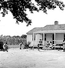 photo from the Library of Congress of four African American children 