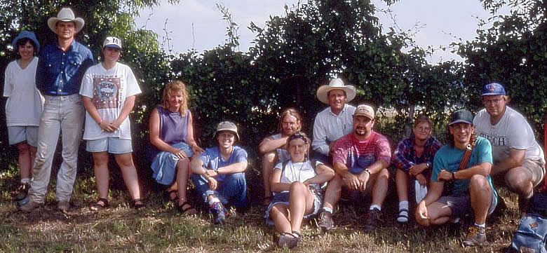 Texas Tech graduate students who took part in the 1994 investigations at Mission San Saba.