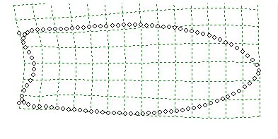 Animation of the grid warping according to the varied shape of each artifact