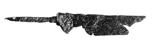 photo of a metal knife fragment