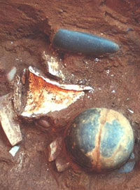 cluster of grave offerings