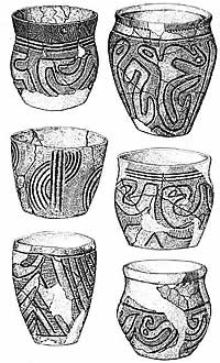 Middle Woodland Marksville Stamped vessels