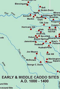 early and middle Caddo sites