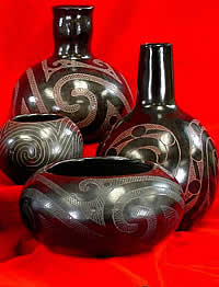 engraved blackware