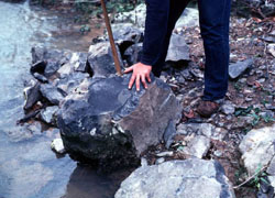 novaculite boulder
