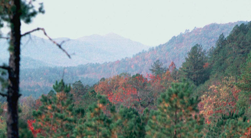 Autumn in the Ouachita Mountains of southwestern Arkansas