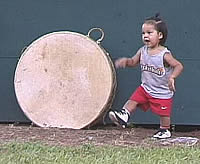 youngster playing in Murrow Dance Ground