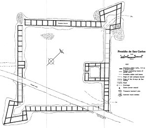 Plan map of San Carlos created by James Ivey