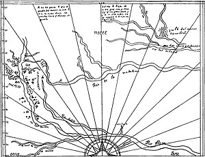 Map drawn ca. 1602 by the Spanish cartographer Enrico Martinez