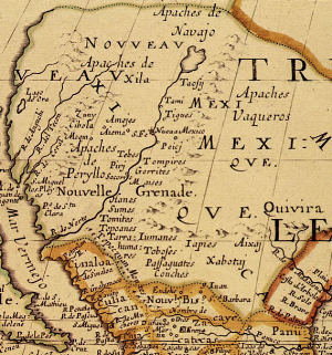 This 1650 French map drawn by the outstanding cartographer Nicolas Sanson d’Abbeville