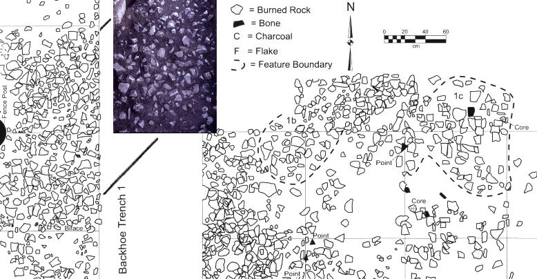 Planview of burned rock feature