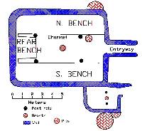 drawing of the layout of Kit Courson house
