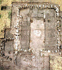 overhead photo of the Kit Courson house