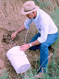 Lynn collecting clay