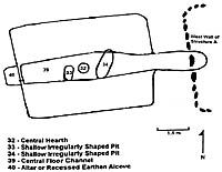 drawing of Structure B at the Two Sisters site