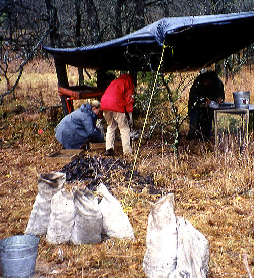 photo of bags of rock