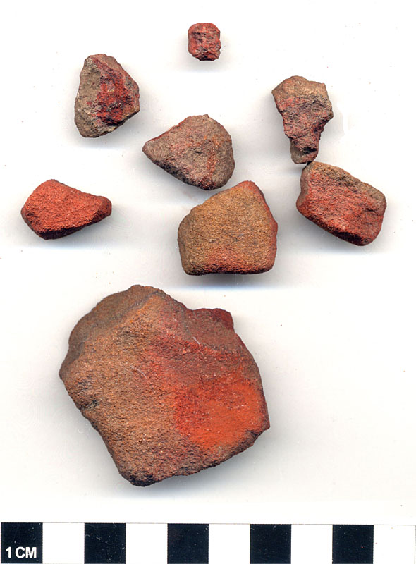 Pieces of unprocessed ochre