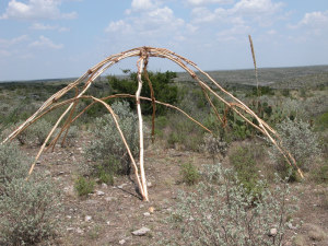 photo of willow poles framework