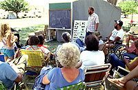 Lab Director Jack Hedrick discusses pottery of the El Paso region in one of the afternoon talks.