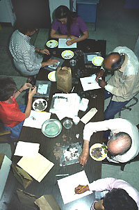 Fieldwork was conducted at Firecracker Pueblo over a 10-year period. Lab work ran concurrently and for another 5 years following the excavations. Once a week, the crew met to clean, sort, catalogue, identify, measure, and analyze artifacts, faunal and floral remains, and flotation samples. They are the unsung heroes of this project.