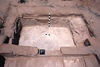 Room 22, excavated by Rob Vantil's TAS crew, is a deep pithouse thought to have been used for storage because of the absence of the usual floor features. Trash had been dumped in this room by the later occupants of the pueblo.