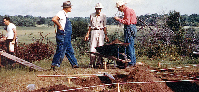 Gilbert excavations in progress, 1962.
