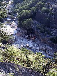 Photo taken from Hinds Cave canyon bottom