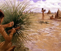 Artists depiction of an outdoor scene