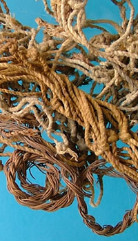 Photo of fiber cord artifact