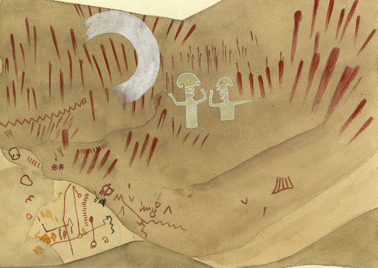 Painting of prehistoric peoples