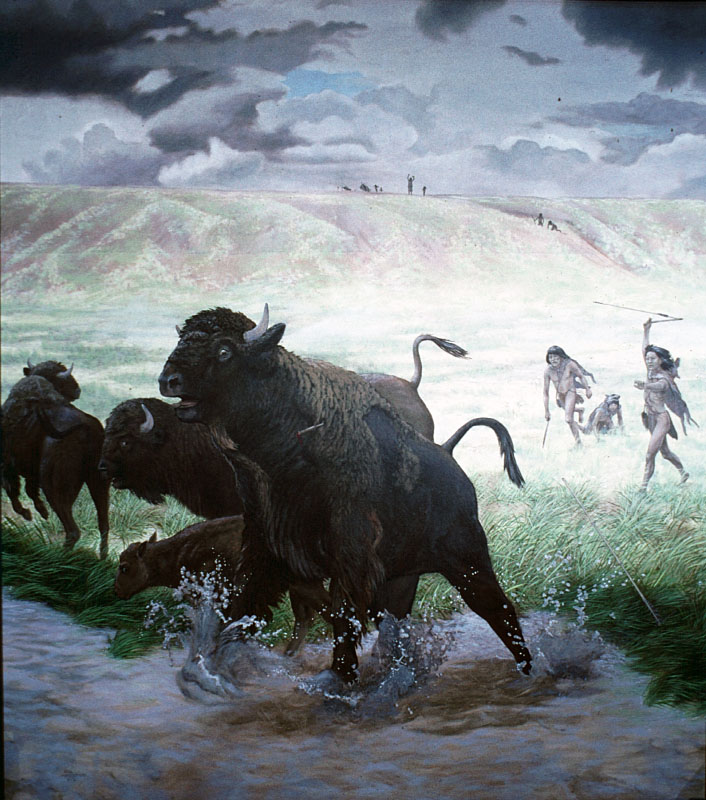 Painting of prehistoric peoples