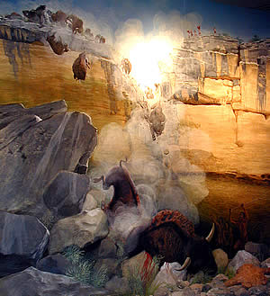 mural of the plunge of the buffalo