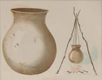 drawing of pottery
