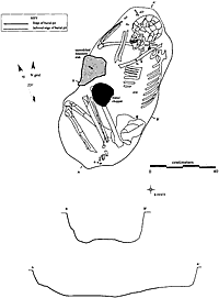 drawing of grave