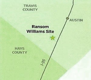 Map if the farmstead site is located about 12 miles southwest of Austin