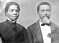 Rubin and Elizabeth Hancock were among the first generation of freed slaves to purchase and farm their own land in Travis County after the Civil War. Photograph, likely taken sometime between 1889 and 1899, provided courtesy of Lillian Robinson.