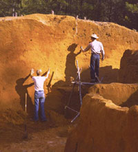 excavation of Jonas Short Mound