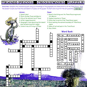 Trans-Pecos Crossword