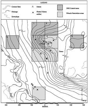 topographic map of the Chispa Creek site