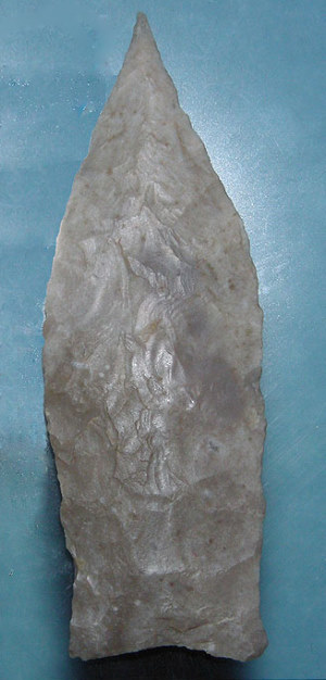photo of a recently discovered Late Paleoindian point from southern Brewster County.