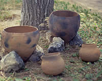 replicas of cordmarked pottery