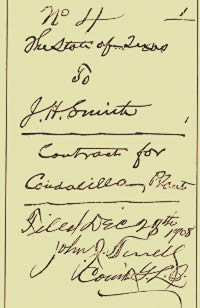 photo of 1908 contract